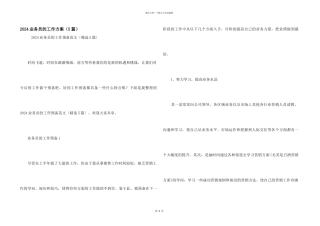 2024业务员的工作计划（5篇）