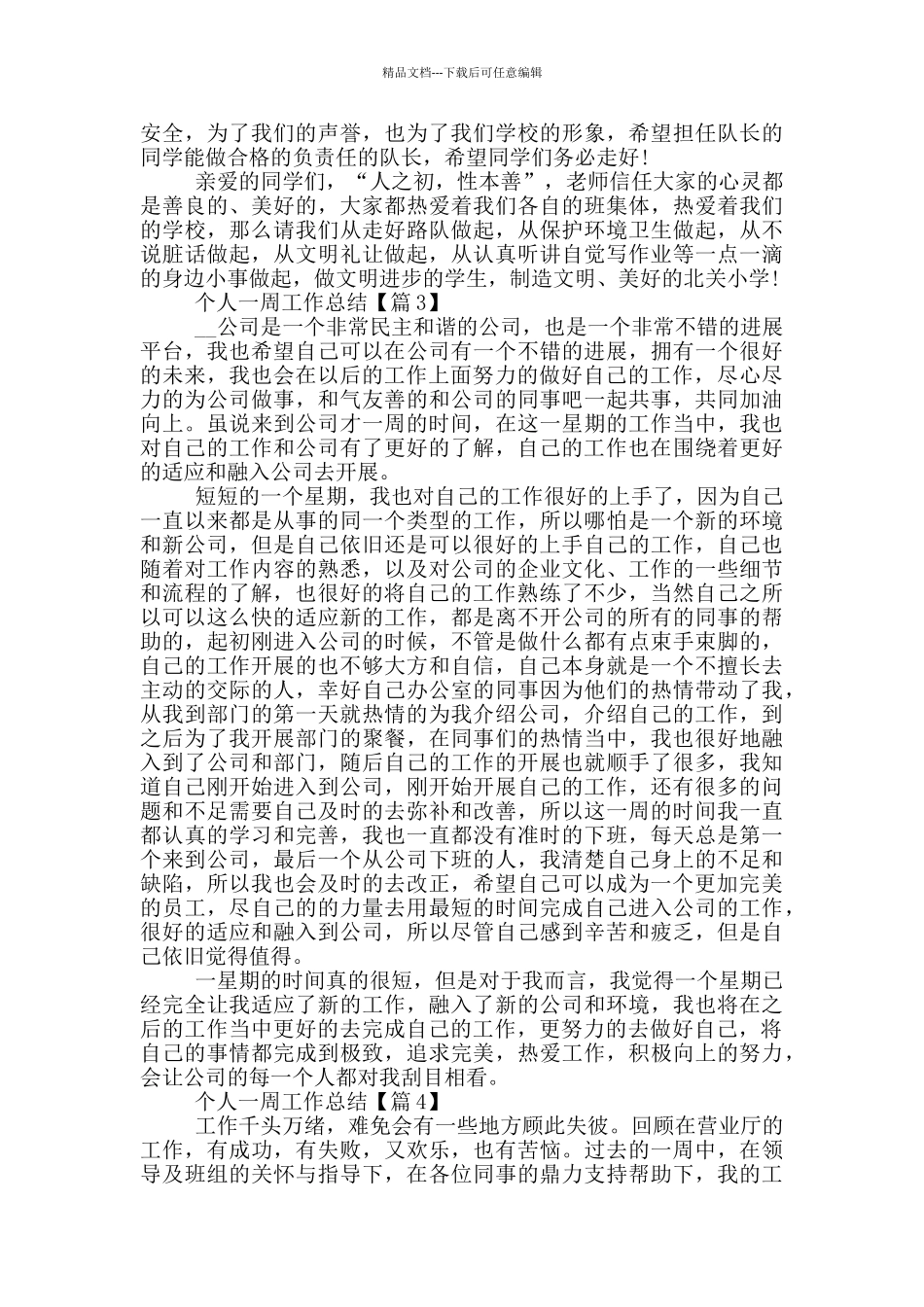 2024个人一周工作总结报告_第3页