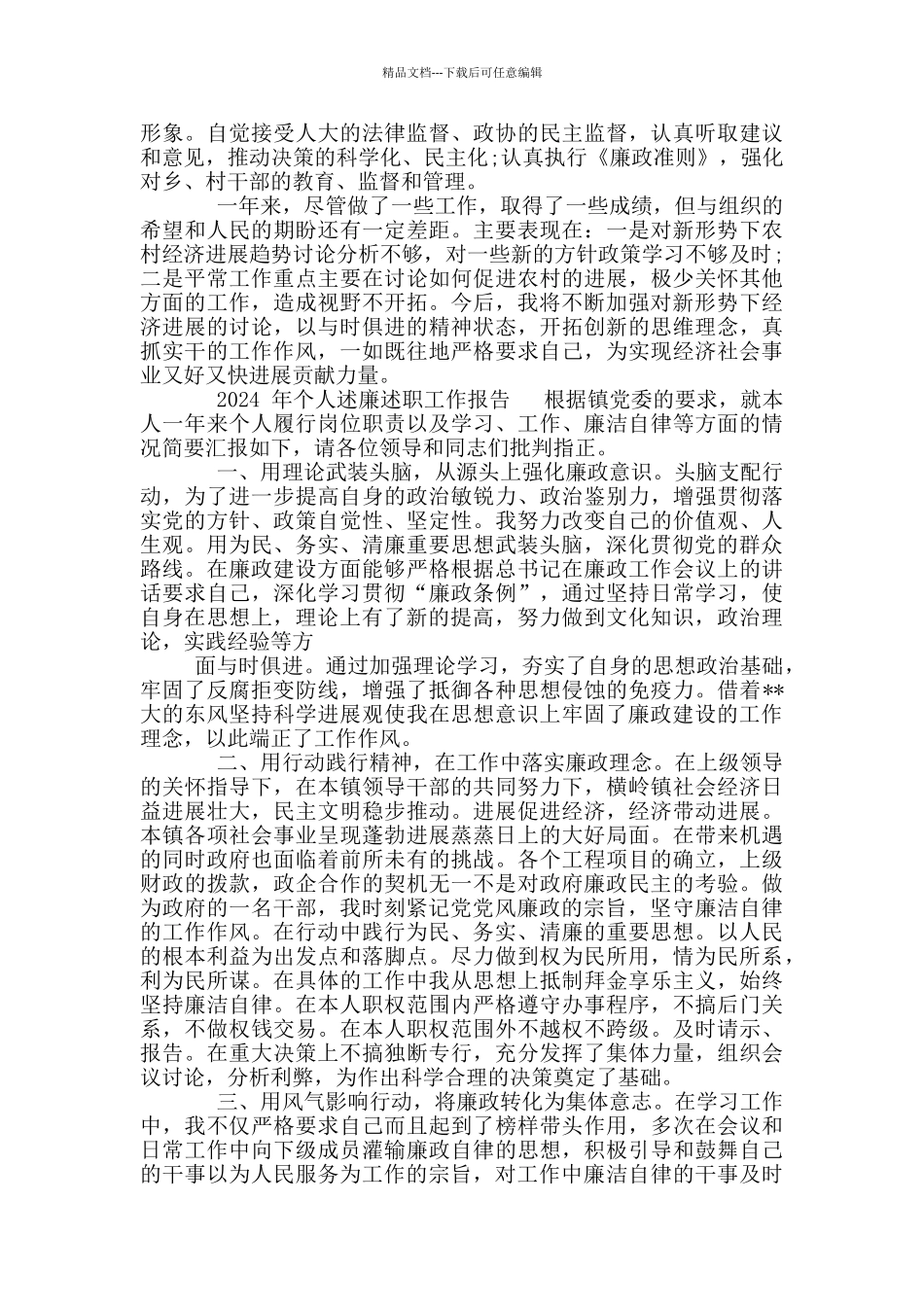 2024个人述廉述职工作报告_第3页