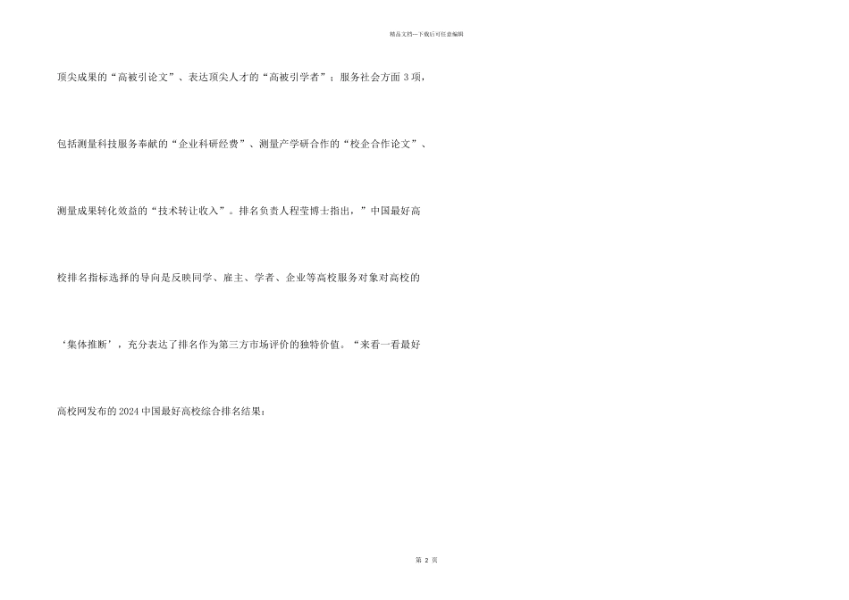 2024中国最好大学排名结果出炉_第2页