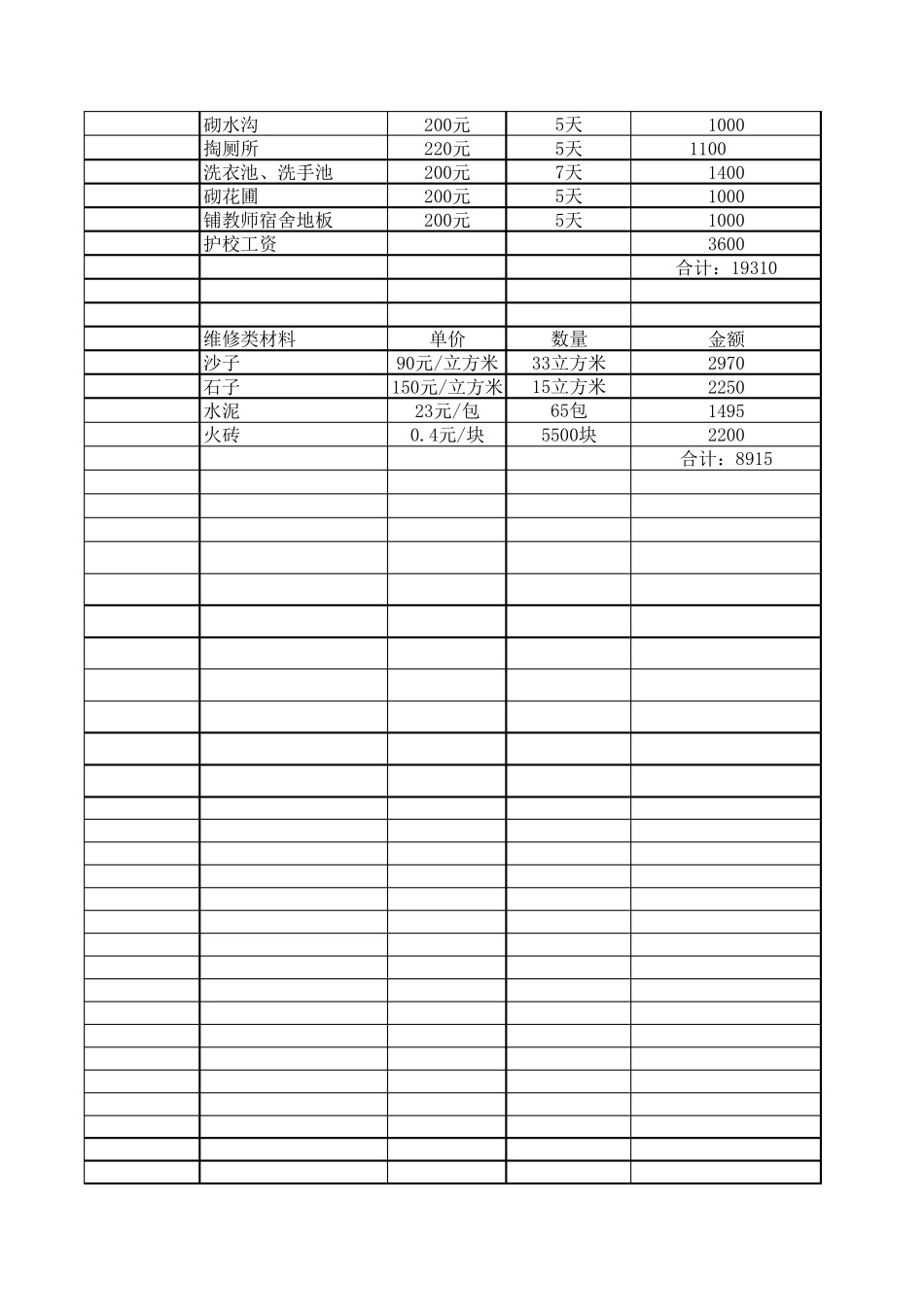 小学报账明细清单_第3页