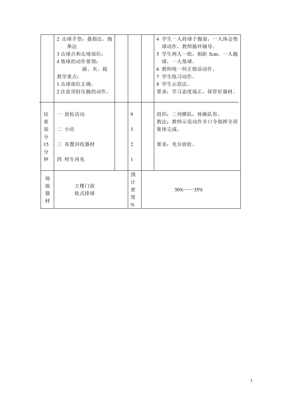 小学排球教案_第3页