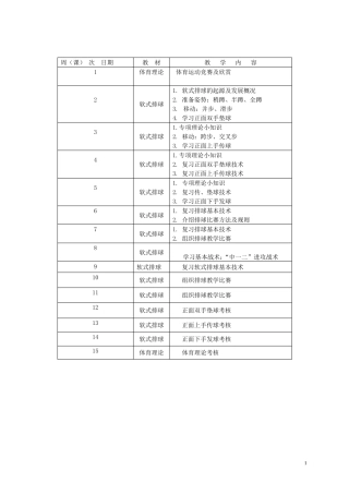 小学排球教案