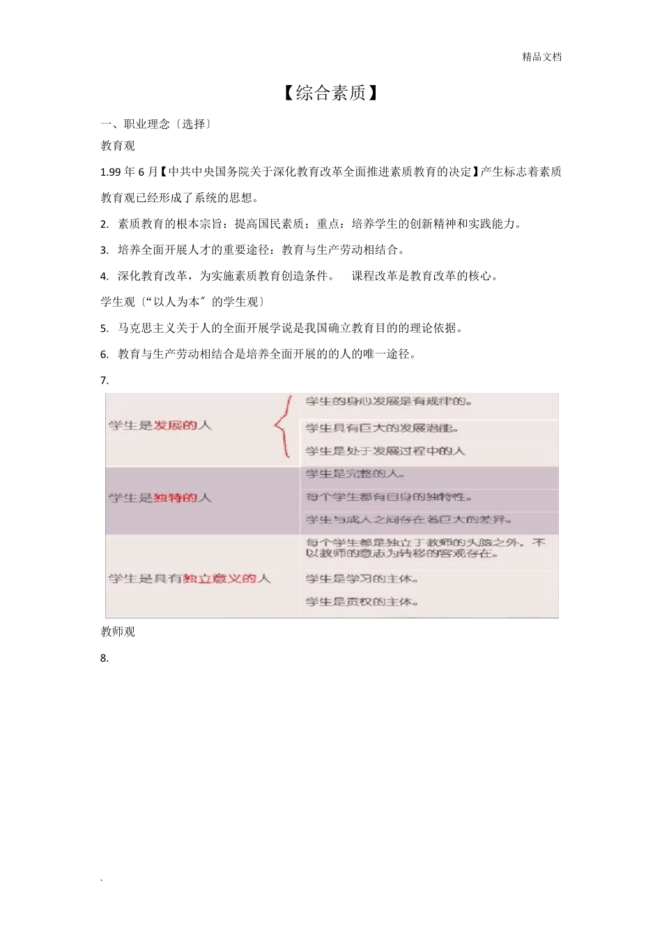小学教师资格证综合素质_第1页