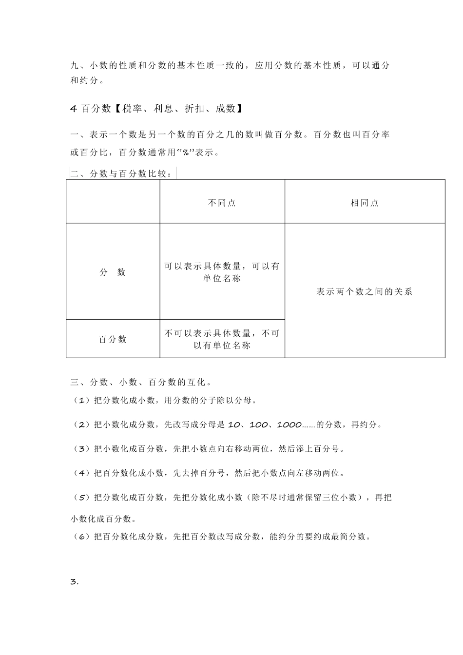 小学数学一到六年级所有知识点、公式、定律_第3页