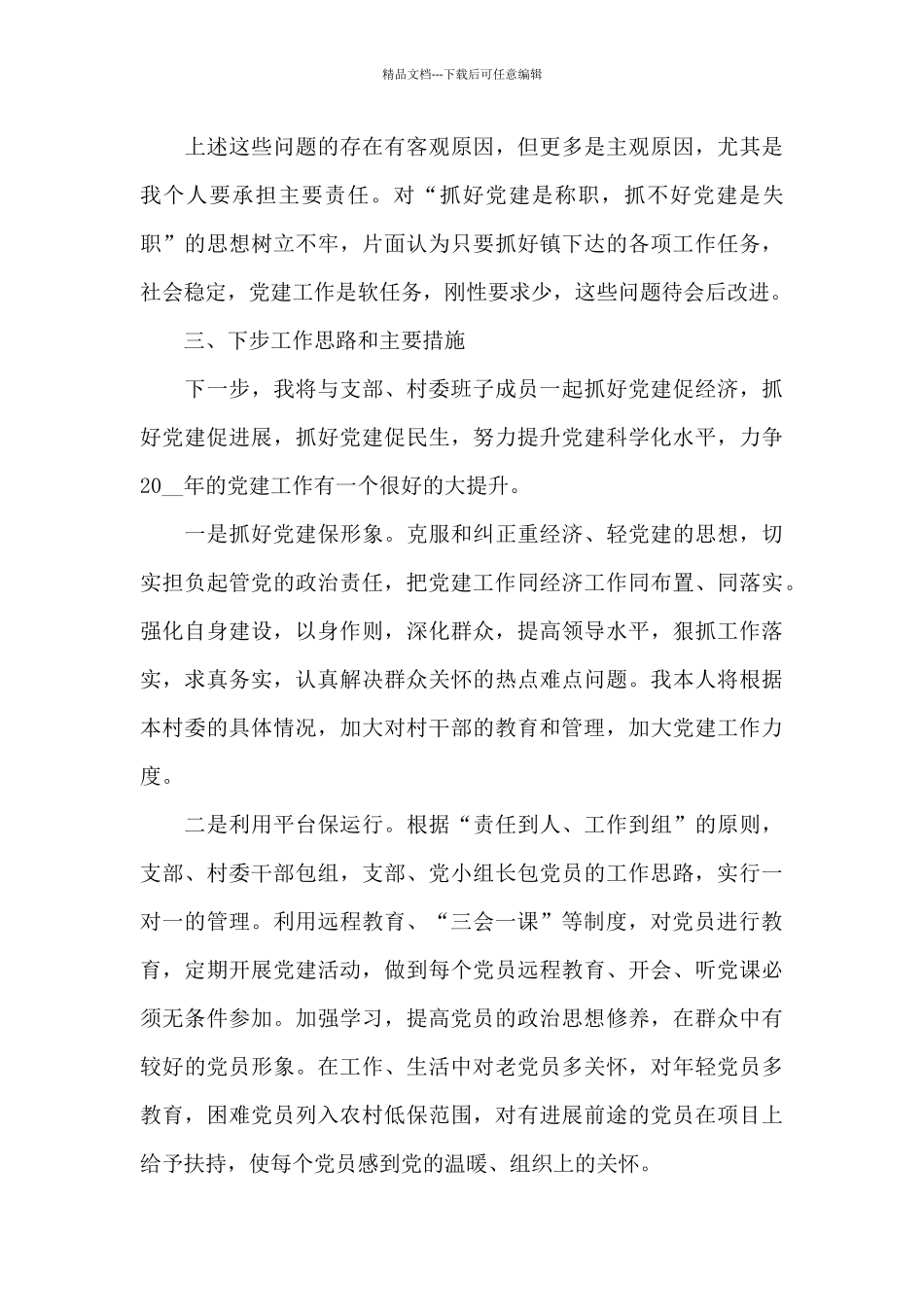 2024乡镇党支部书记述职报告文本_第3页