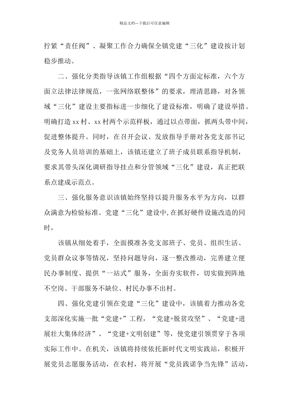 2024乡镇基层党建三化建设经验材料_第3页