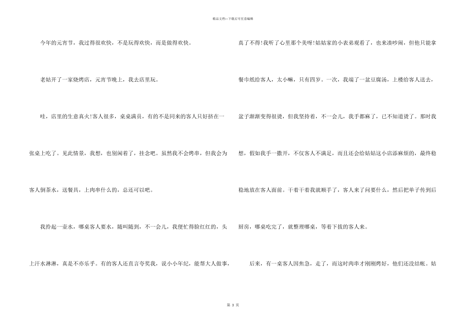 2024五年级快乐的元宵节_第3页