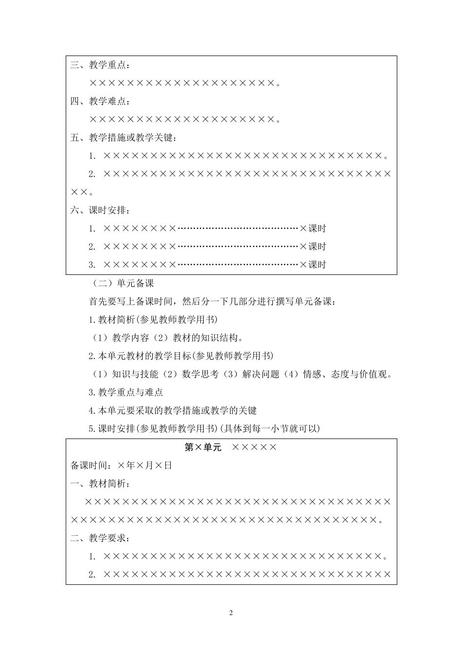 小学数学学科备课及作业的要求_第2页