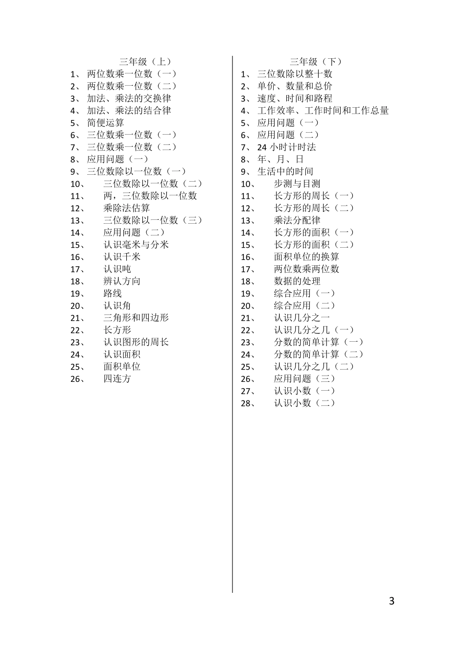 小学数学总目录(浙教版)_第3页