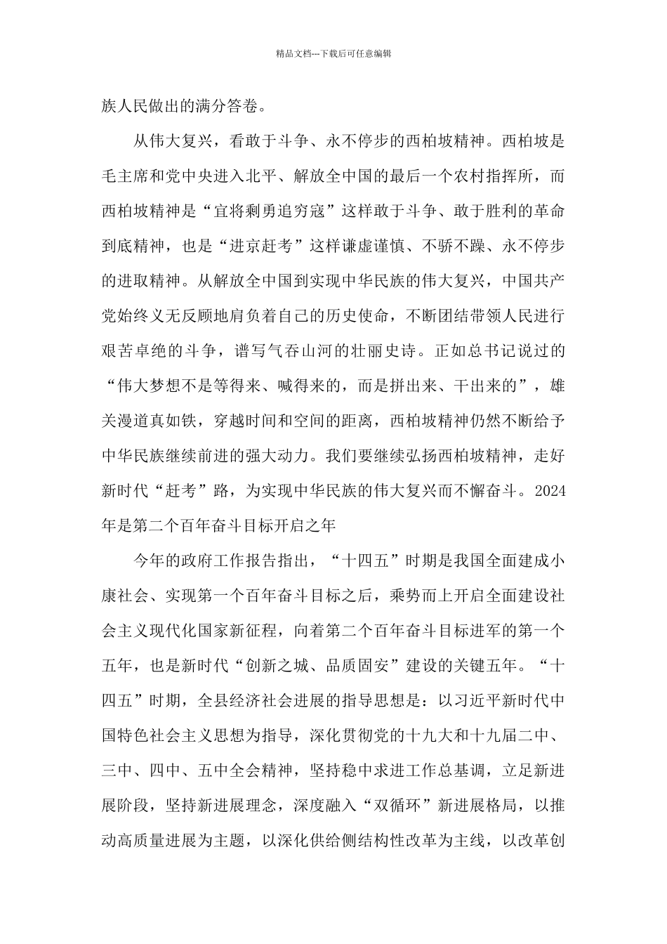 2024从百年征程看“四大精神”心得体会范文最新_第3页