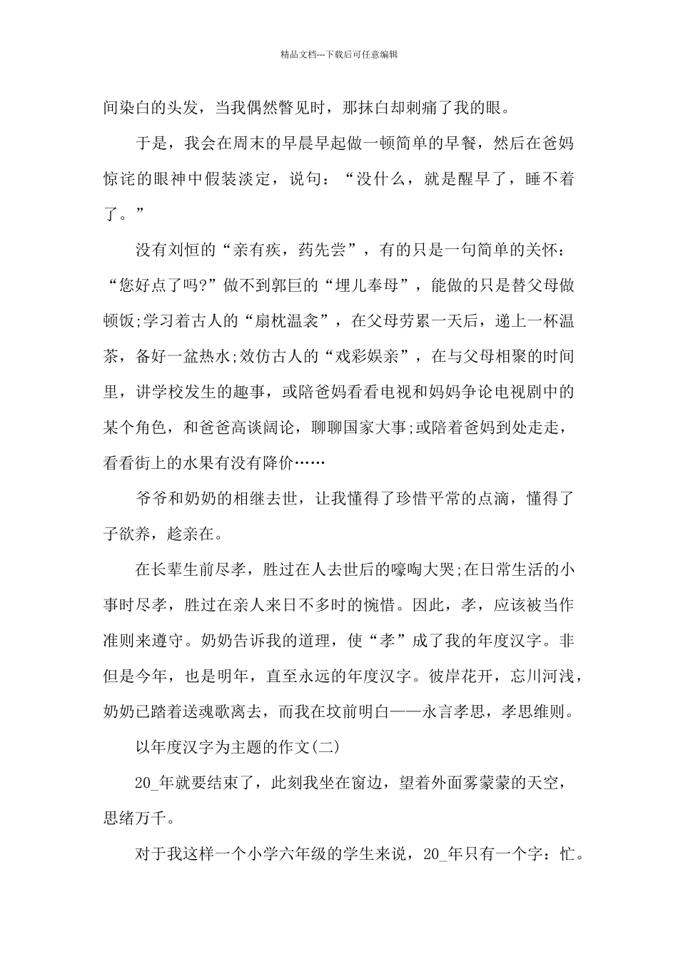 2024以年度汉字为主题的作文共五篇_第2页