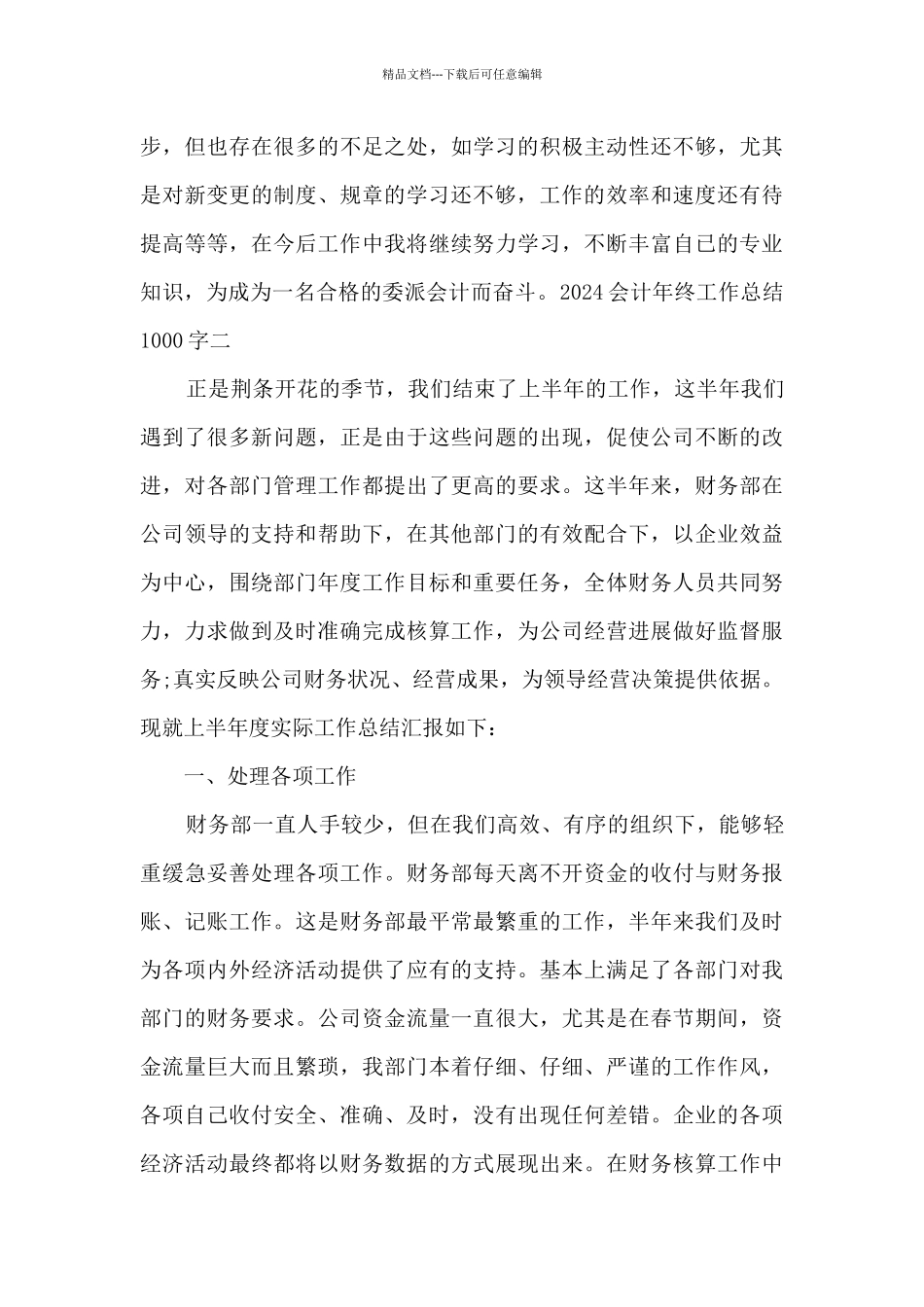 2024会计年终工作总结1000字_第3页