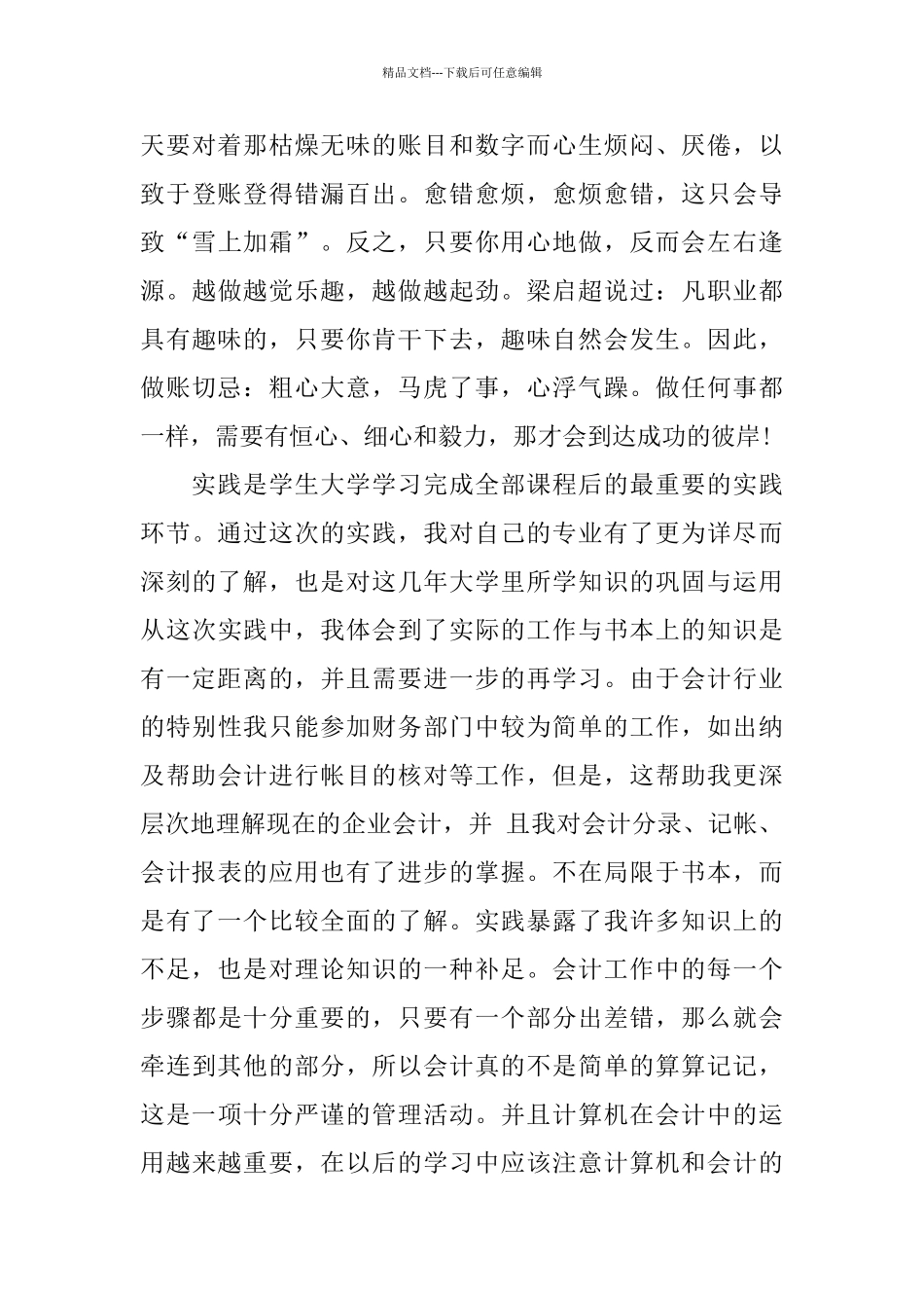 2024会计暑假实习报告范文_第3页