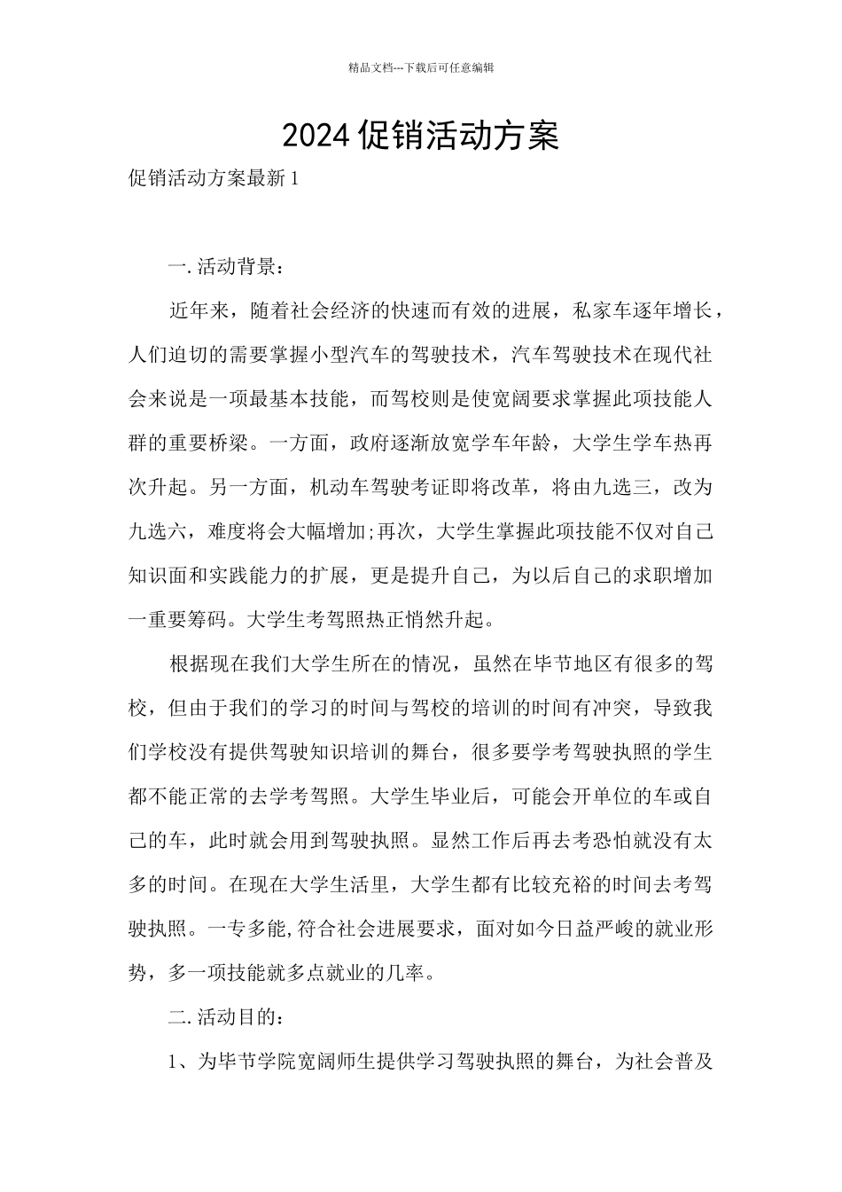 2024促销活动方案_第1页