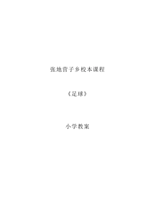 小学校本课程足球教案全集