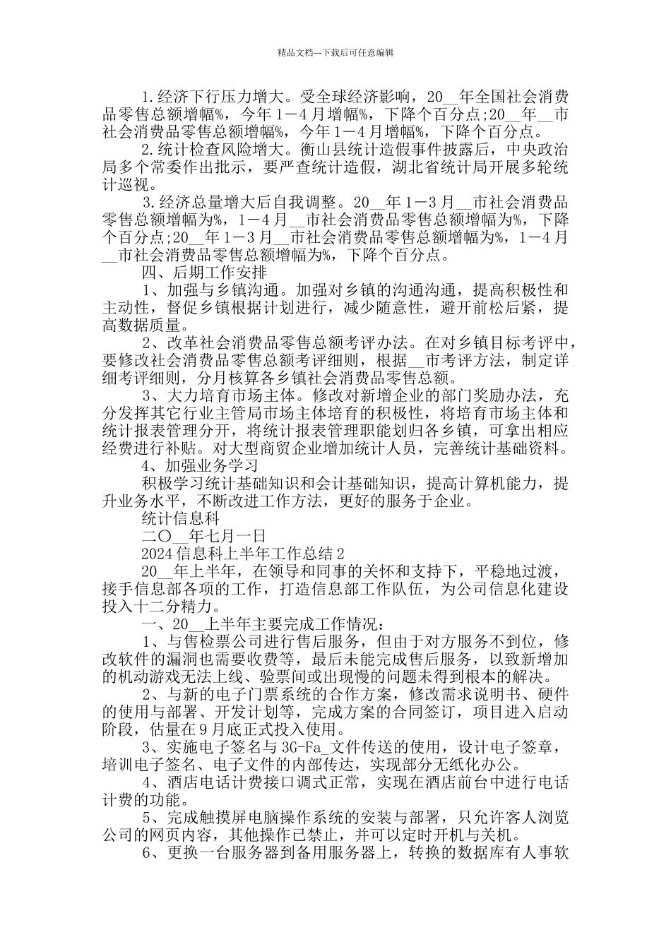 2024信息科上半年工作总结_第2页