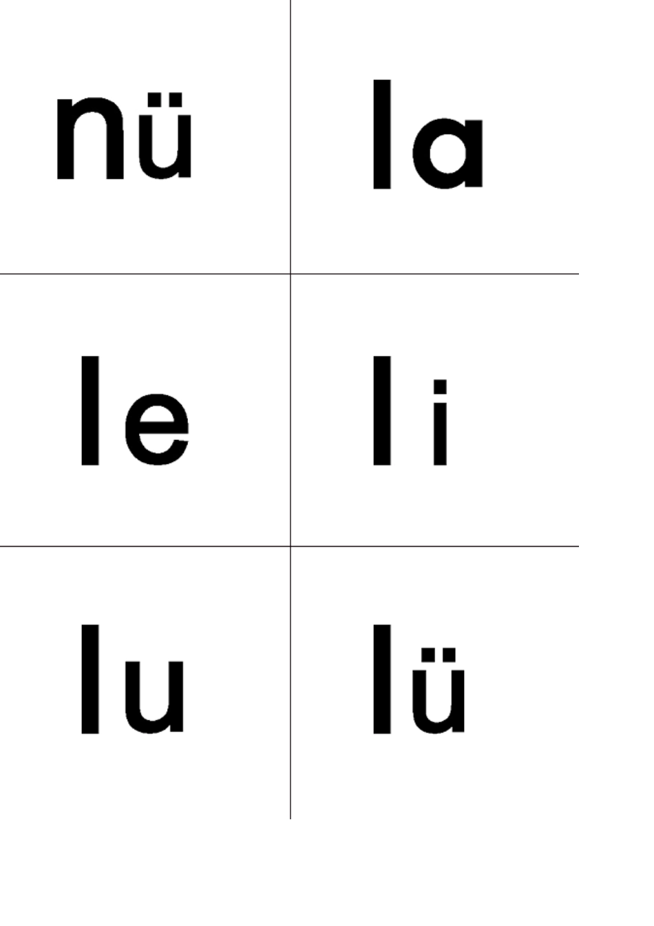 小学汉语拼音字母表卡片声母与韵母PDF打印版_第3页