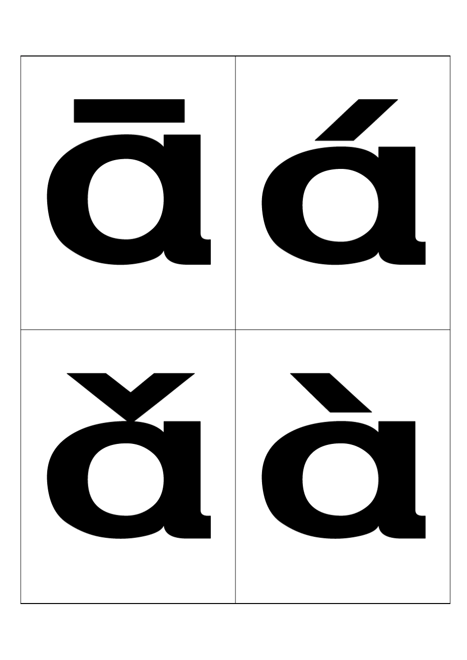 小学汉语拼音字母表卡片带声调_第3页