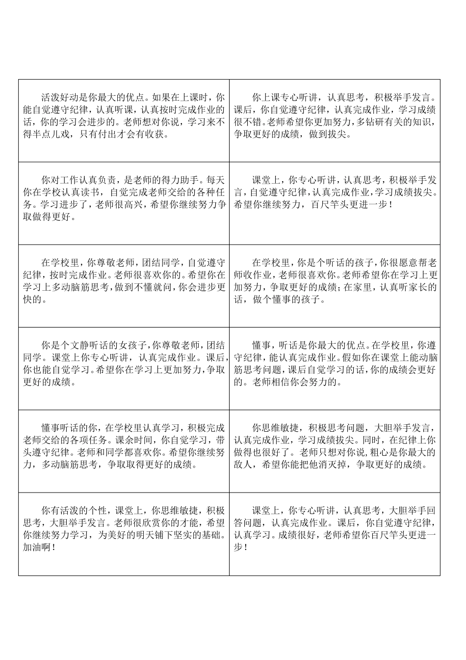 小学班主任寄语_第2页