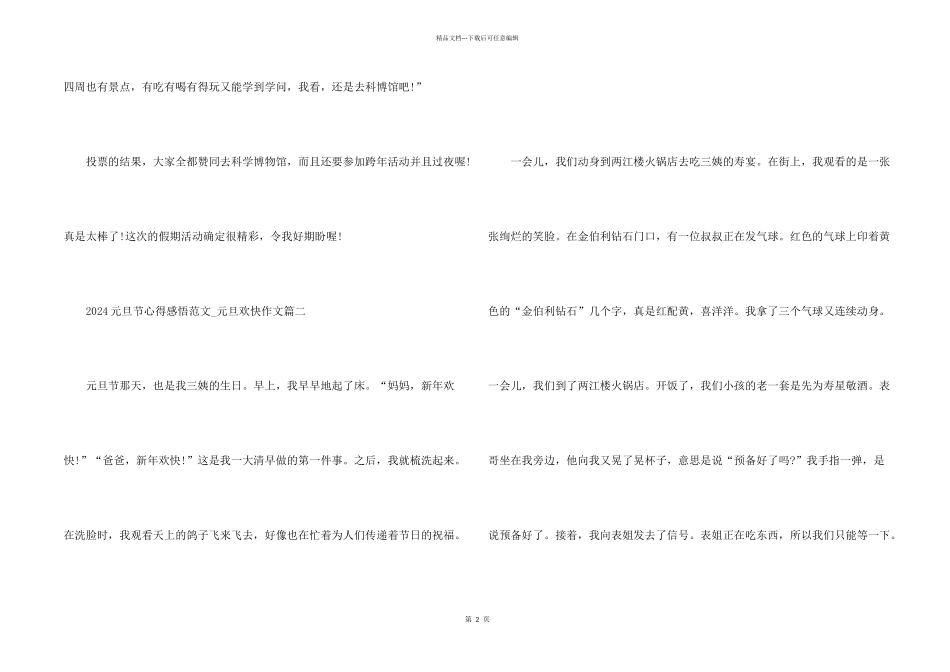 2024元旦节心得感悟_第2页