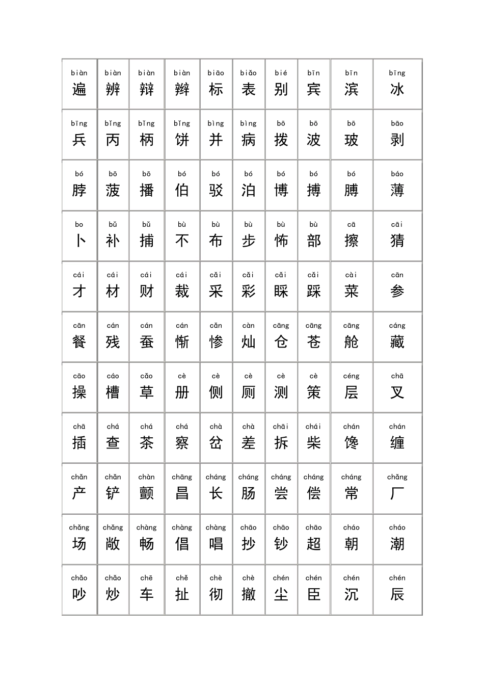 小学生3000汉字大全_第2页