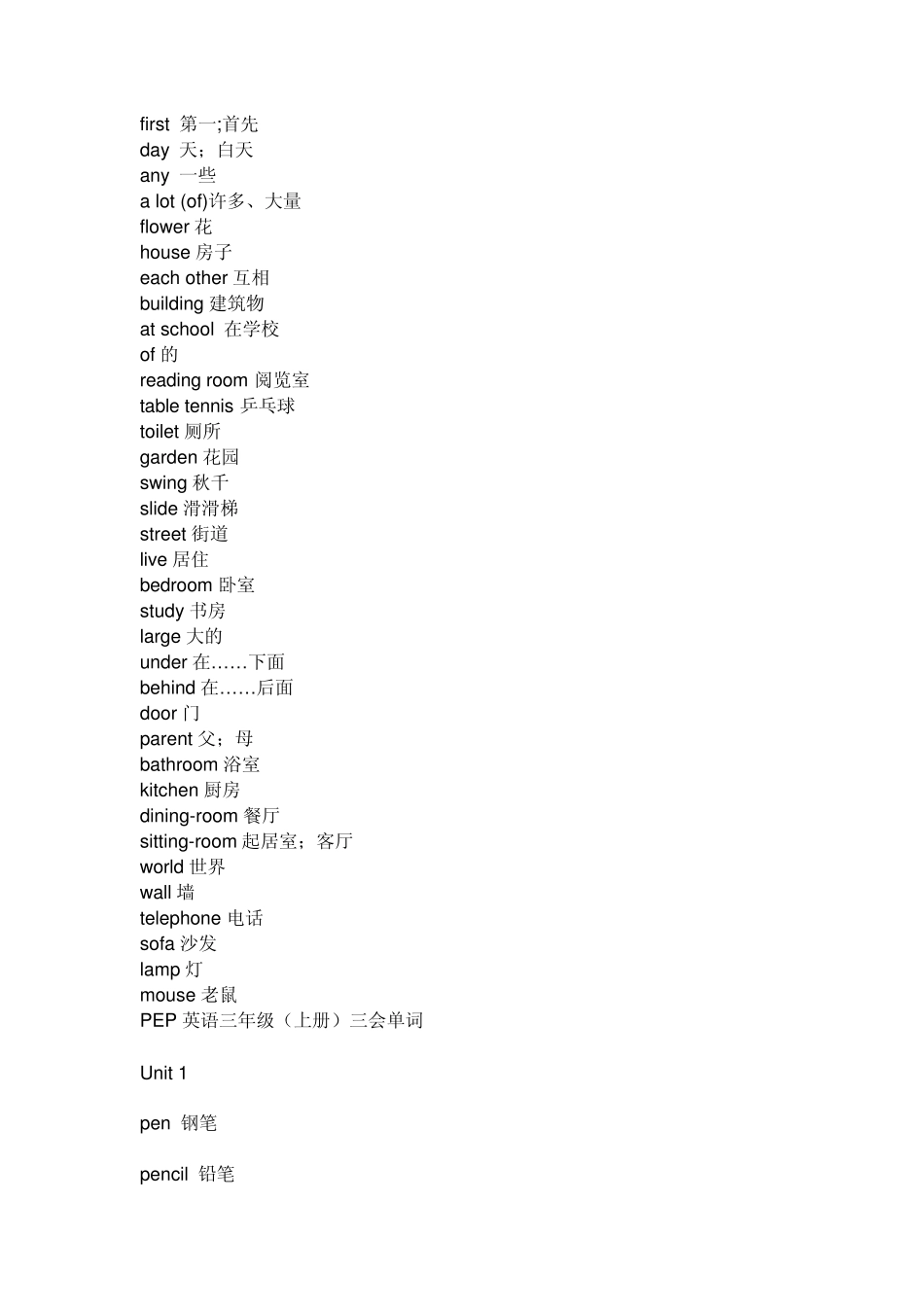 小学生36年级人教版所以英语单词_第1页