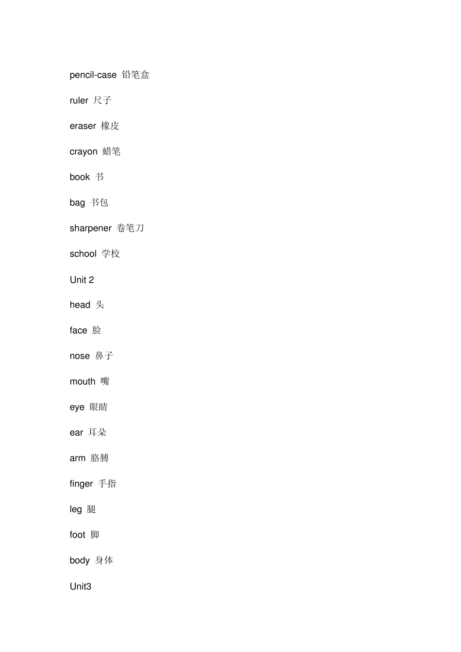 小学生36年级人教版所以英语单词_第2页