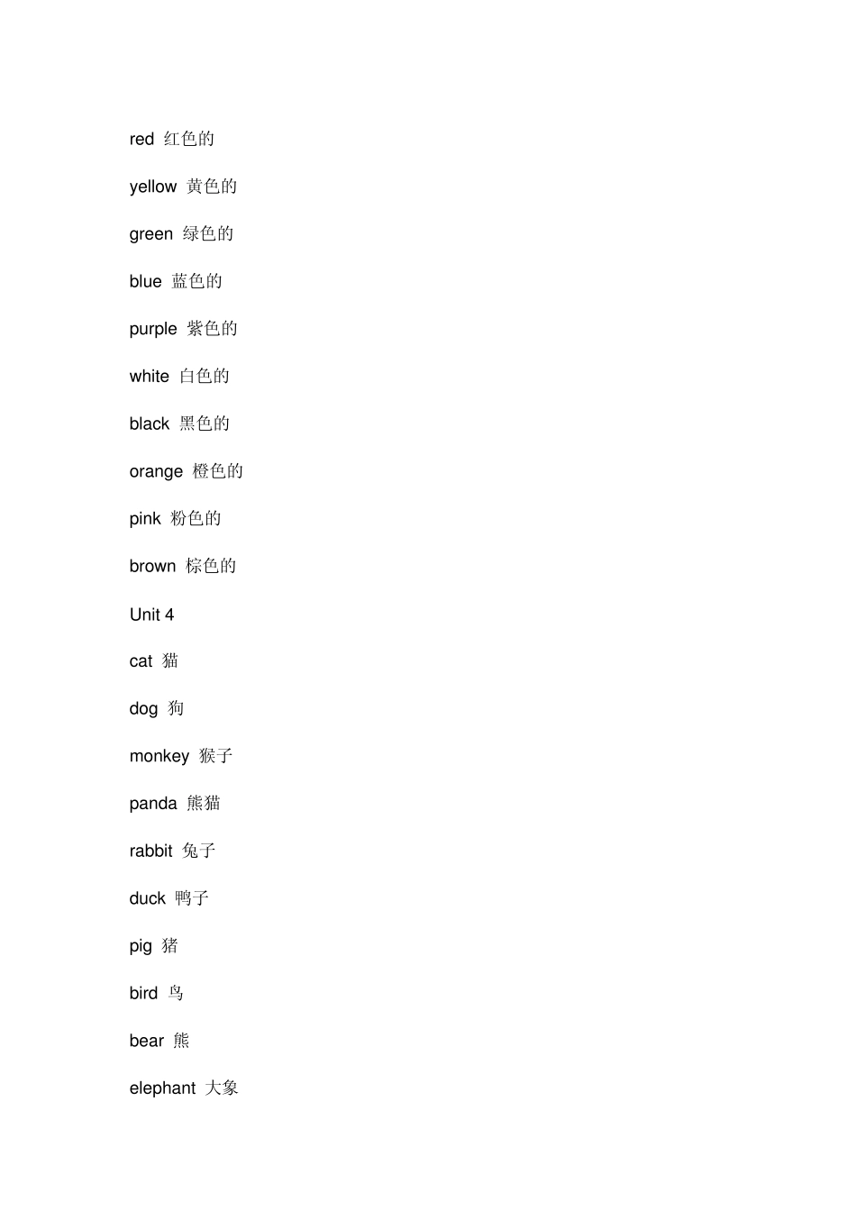 小学生36年级人教版所以英语单词_第3页