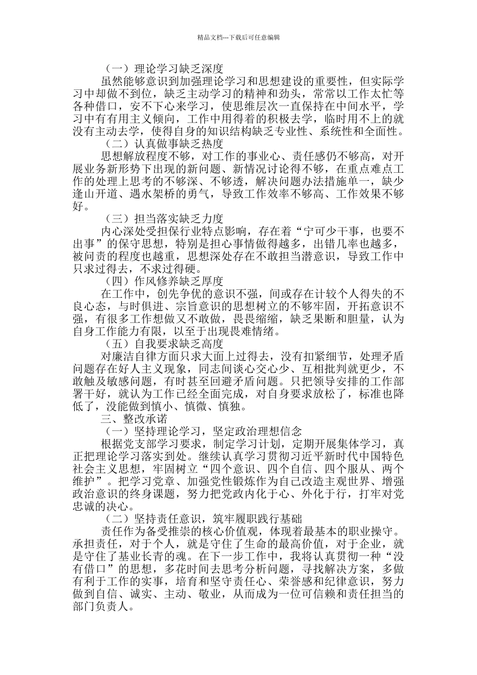 2024党员个人整改承诺书9篇_第2页