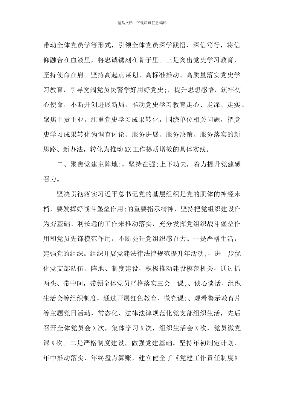 2024党支部书记党建工作情况述职报告_第2页