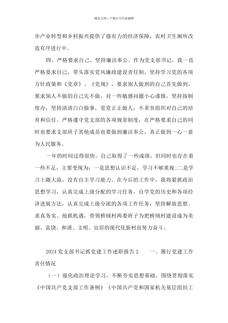 2024党支部书记抓党建工作述职报告_第3页