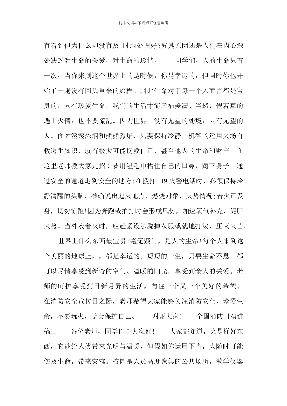 2024全国消防日演讲稿精选3篇_第3页