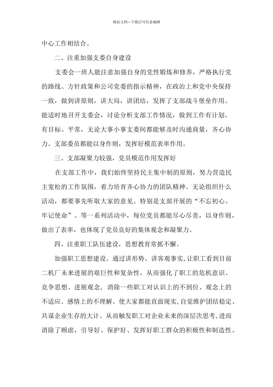 2024公司党支部党务工作总结_第2页