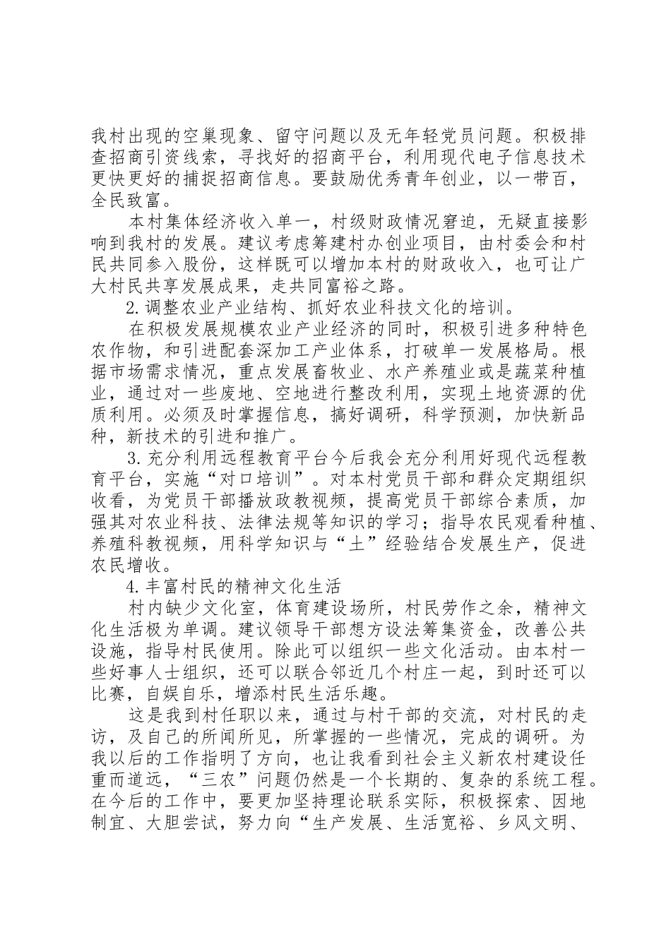 XX村村情调研报告_第3页