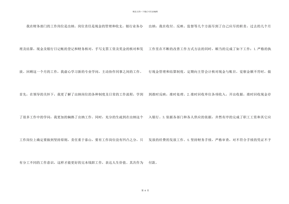 2024出纳上半年个人工作总结_第2页