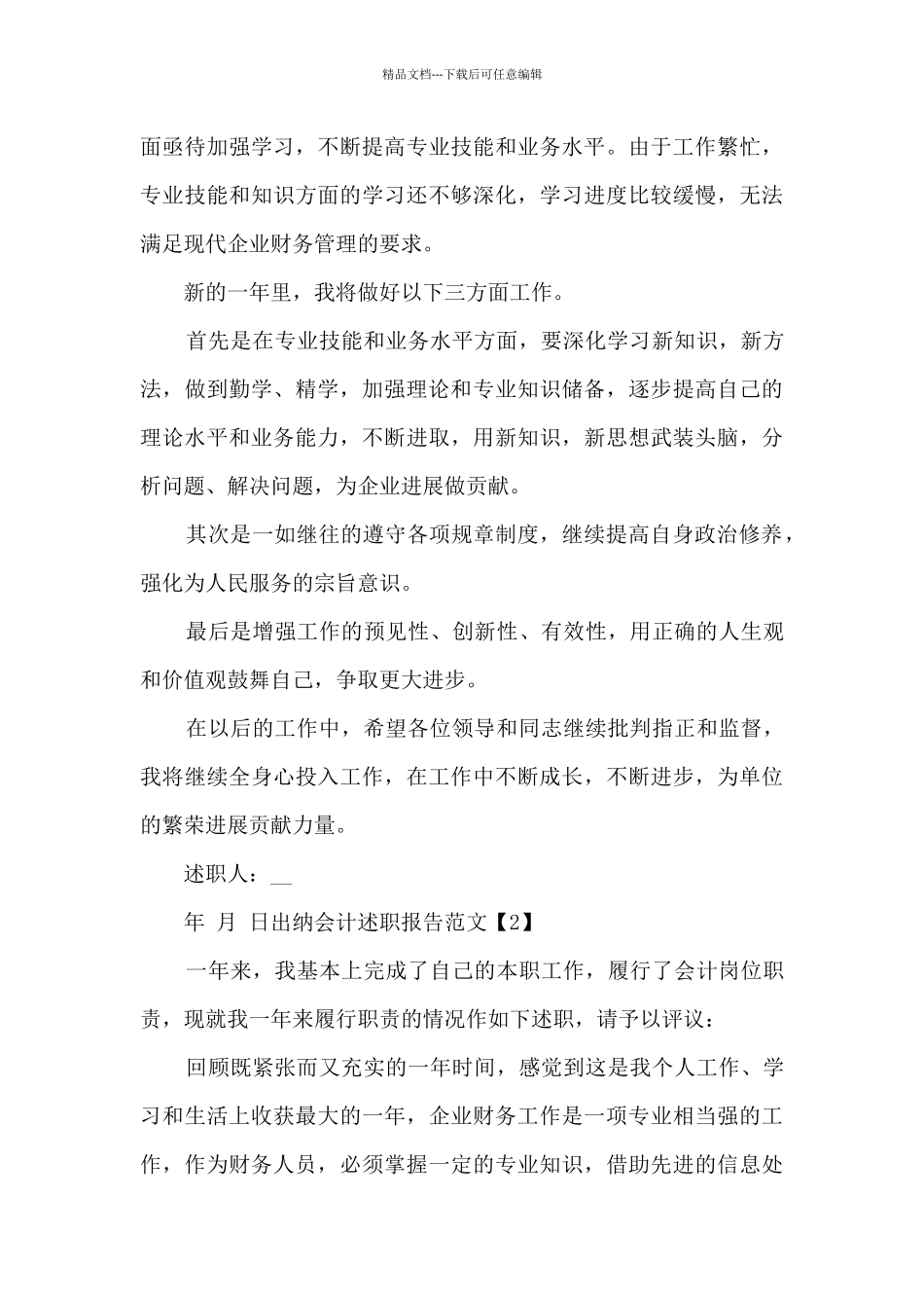 2024出纳会计述职报告_第3页