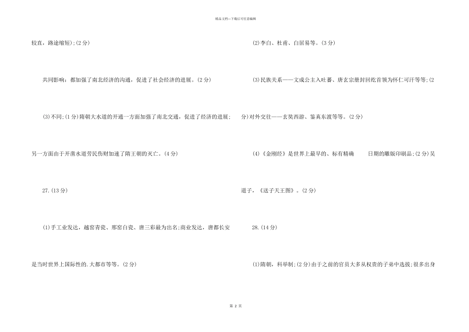 2024初一历史暑假作业答案_第2页