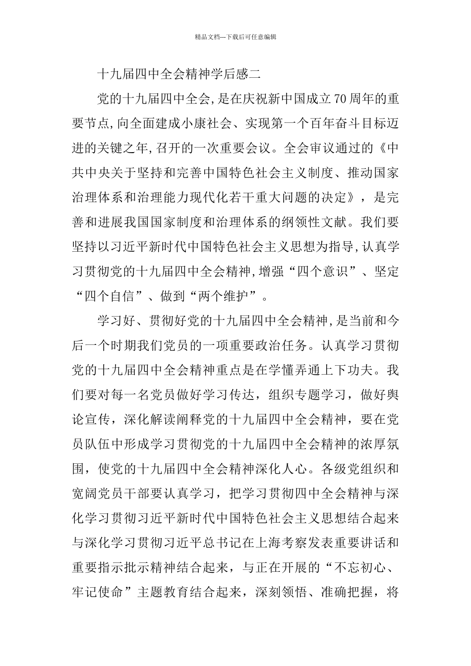2024十九届四中全会精神学后感10_第3页