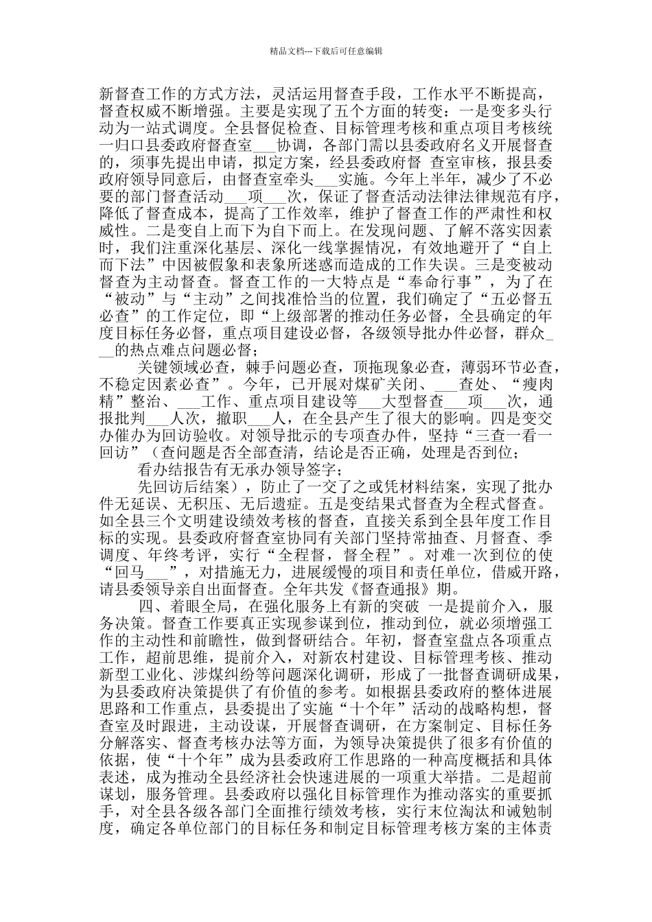 2024县委政府督查室2024年度工作总结_第3页