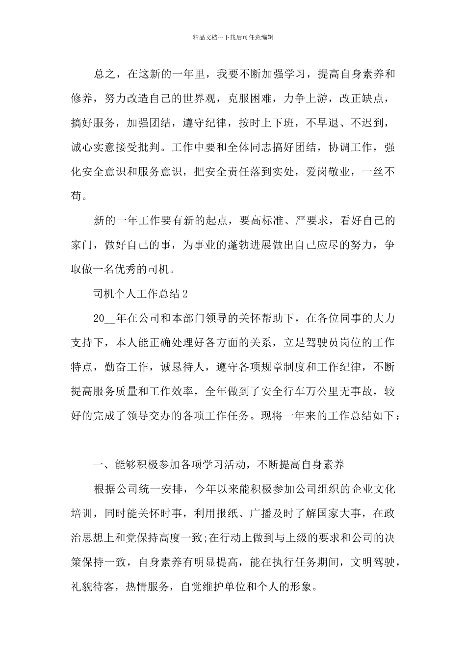 2024司机年度工作总结模板五篇_第3页