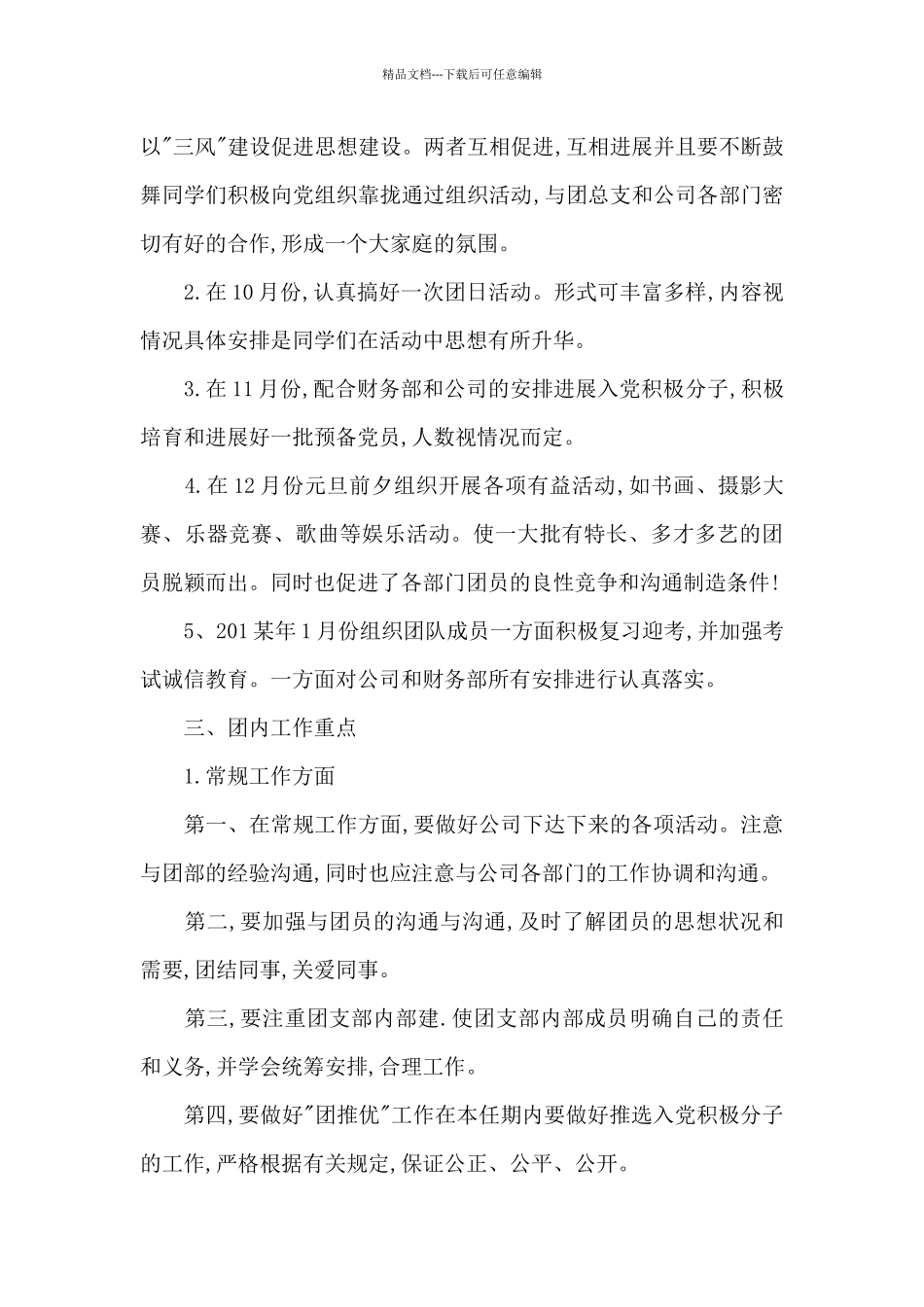 2024团支部工作计划_第2页