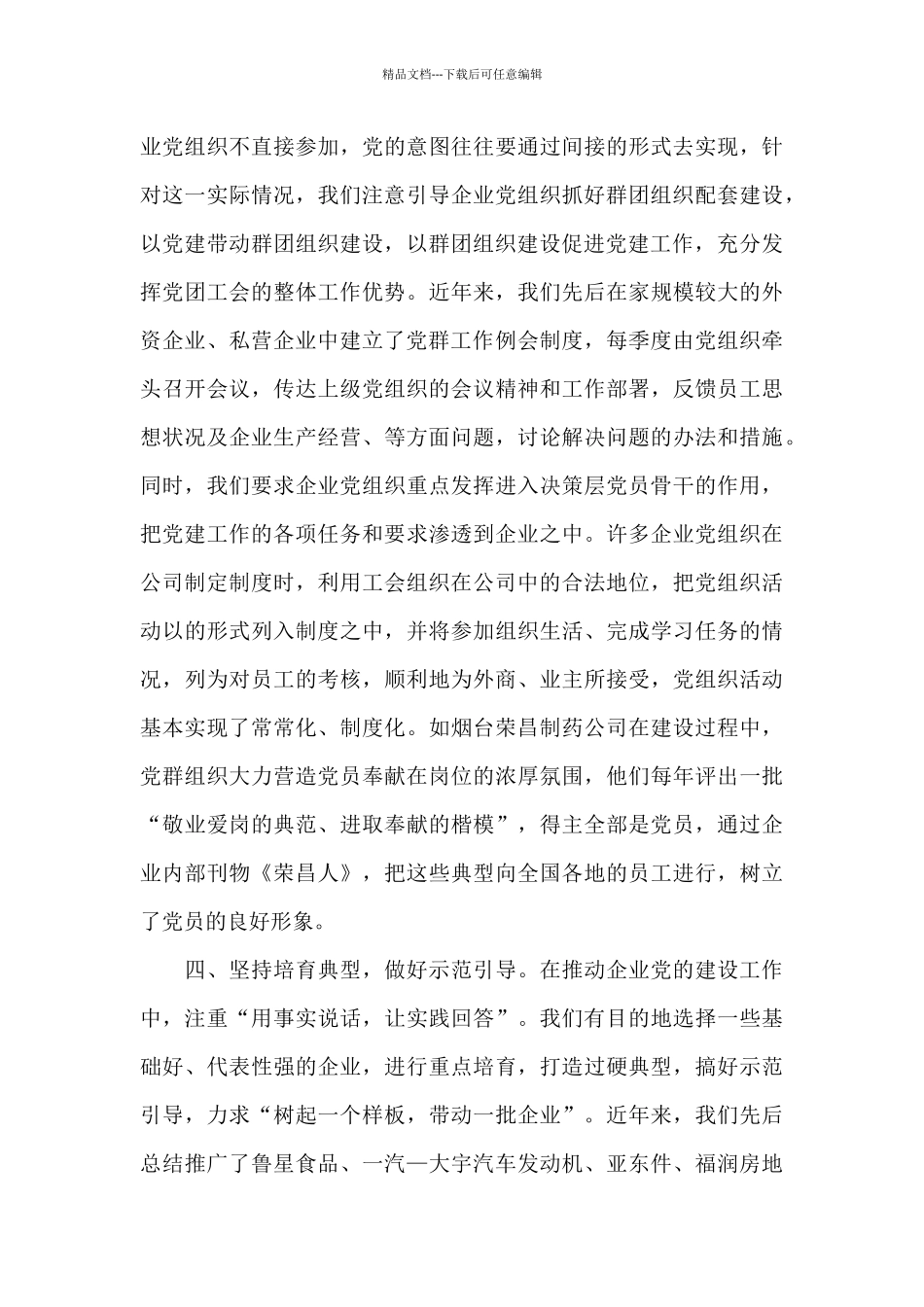 2024在党建座谈会上的个人发言_第3页