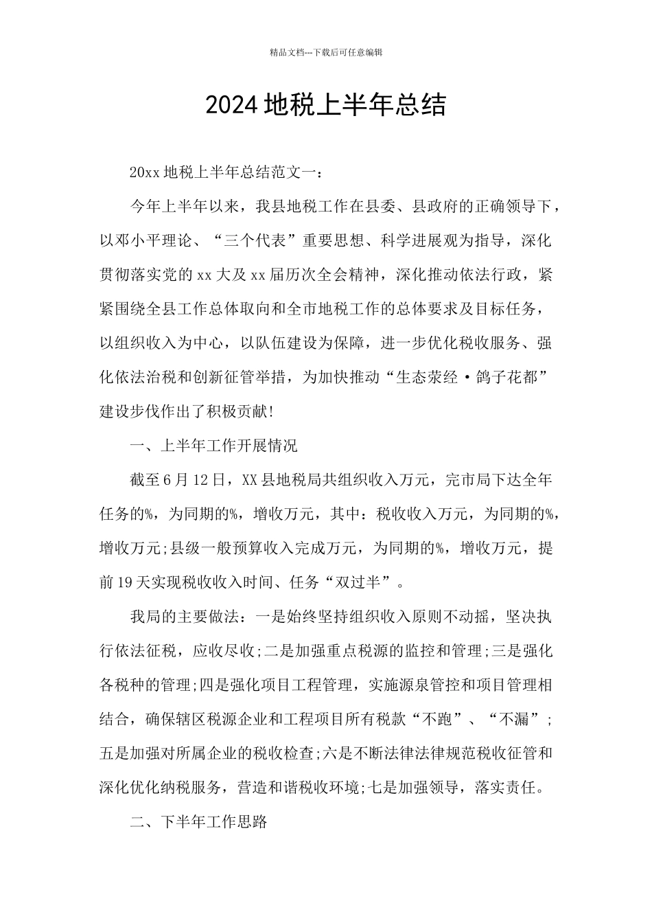 2024地税上半年总结_第1页