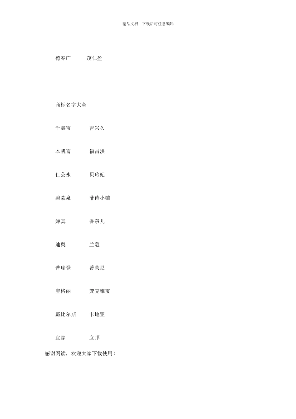 2024好听的商标名称大全_第3页