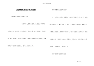 2024婚礼策划方案及流程