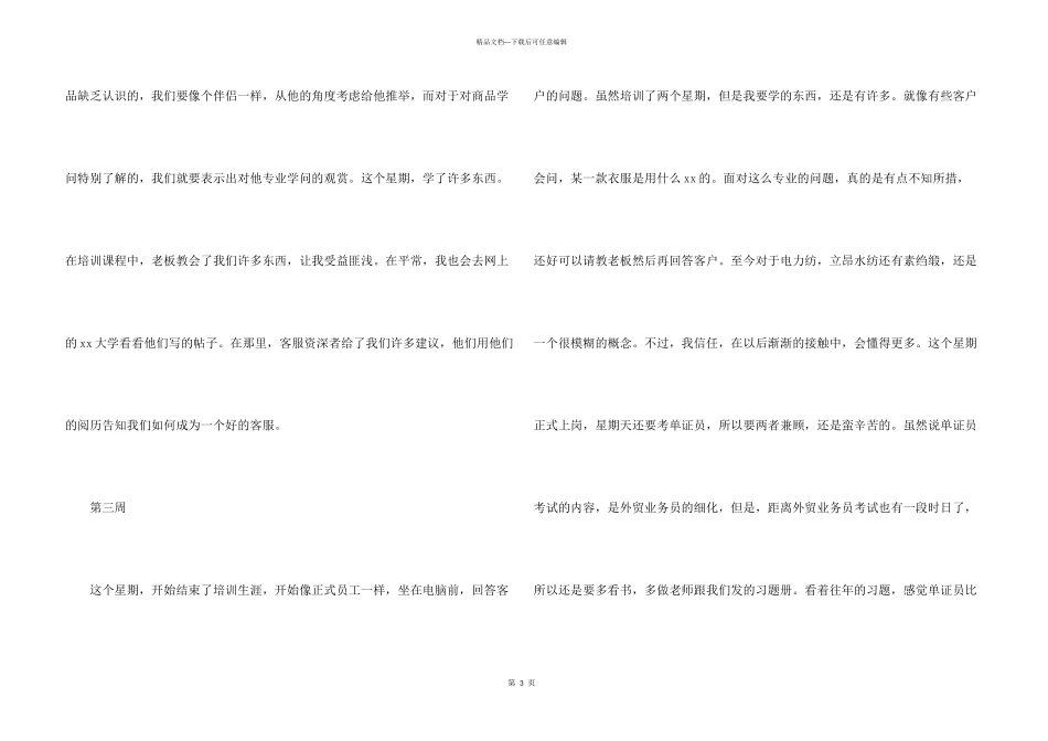 2024客服实习周记_第3页
