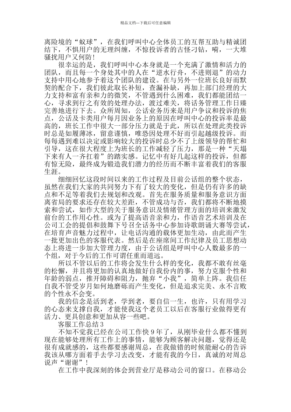 2024客服工作个人总结精选5篇_第3页