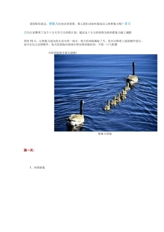 15天想象力训练