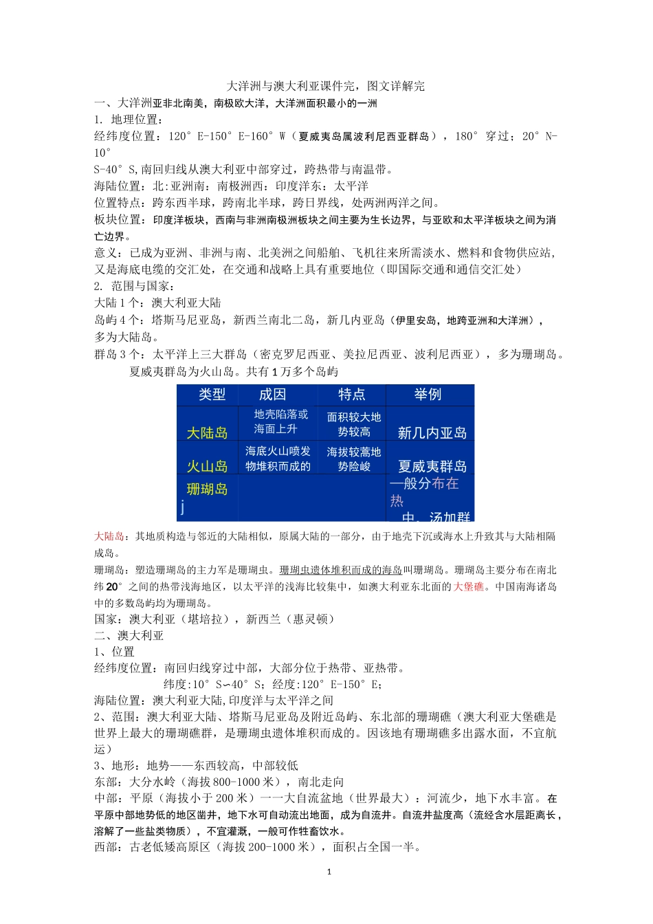 大洋洲与澳大利亚教案_第1页